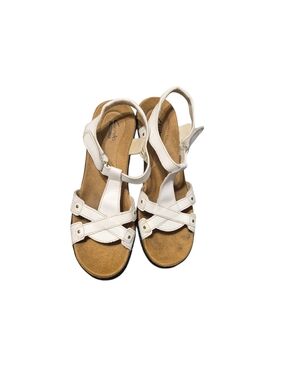 Clarks Women's White Crisscross Sandals